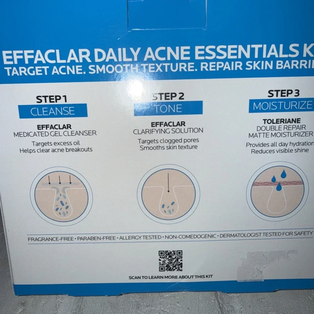 La Roche Posay Effaclar Daily Acne Essentials Kit Salicylic Acid Exp 05/2028 NIB